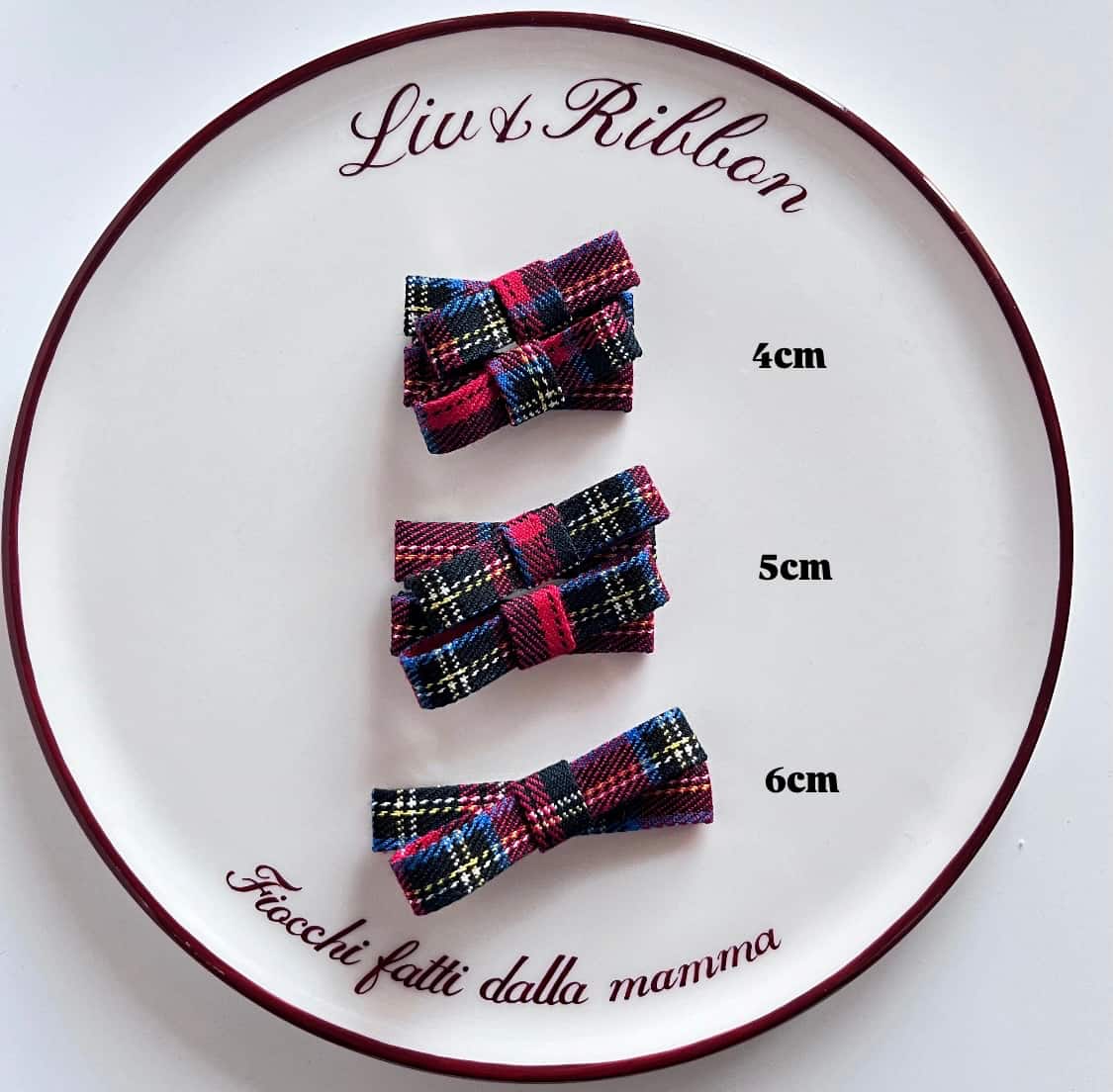 Mini Fiocco Tartan – 4 e 5 cm