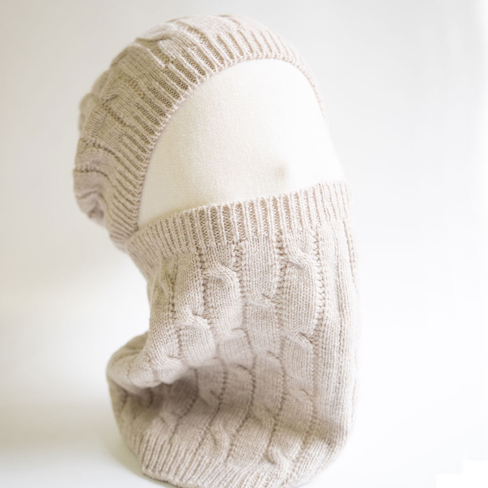 Berretto e Scaldacollo in Lana Merino