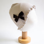 Berretto in Cotone 3-5 Anni con Fiocco Liv in Velluto