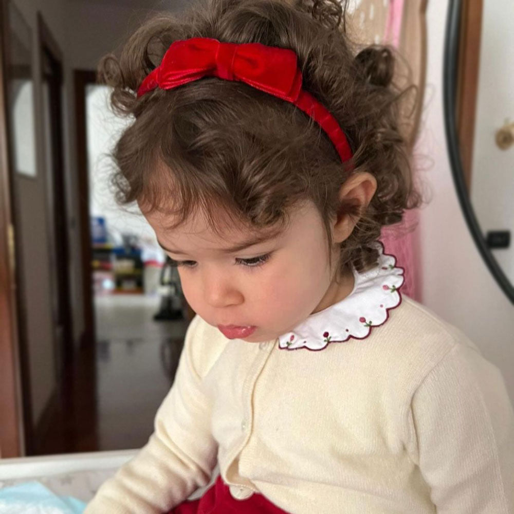 Cerchietto in Velluto con Fiocco