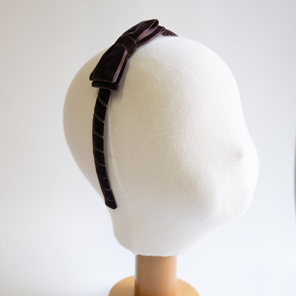 Cerchietto in Velluto con Fiocco