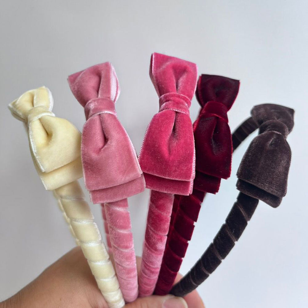 Cerchietto in Velluto con Fiocco