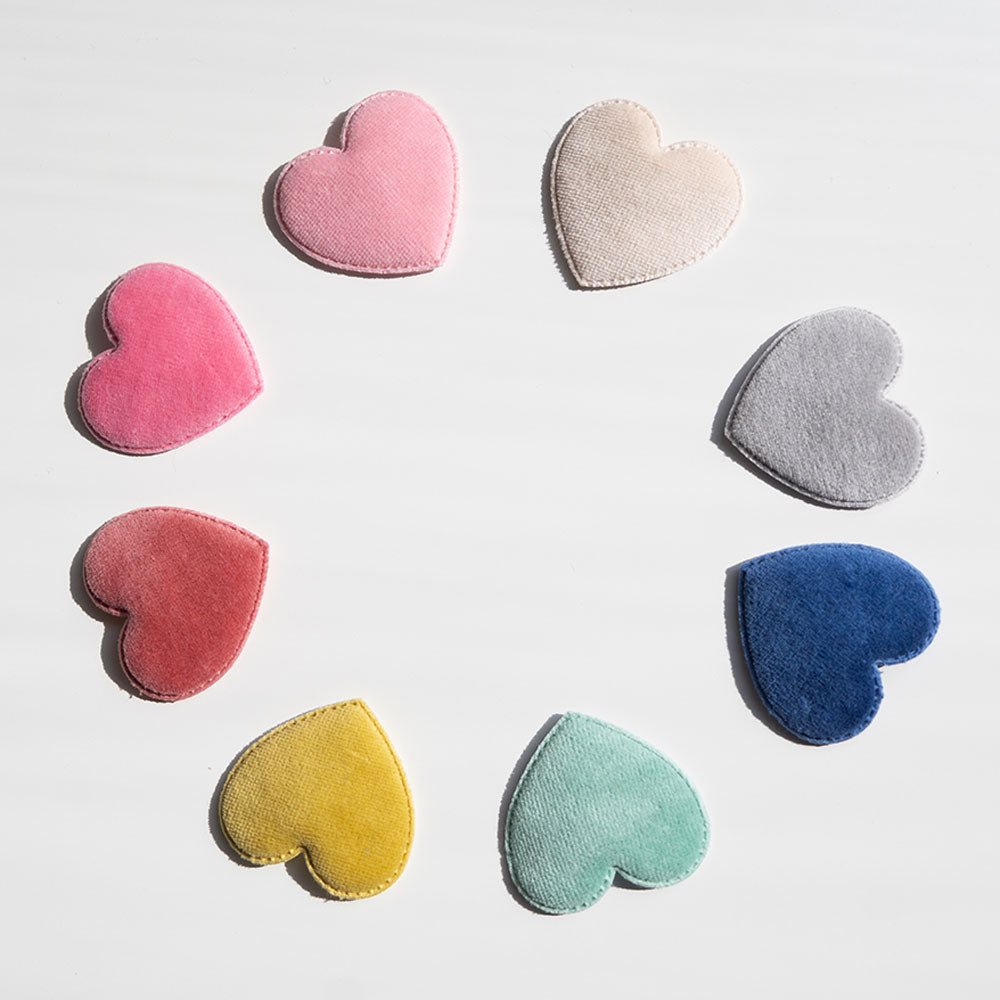 Clip Clap Cuore in Velluto 4 cm