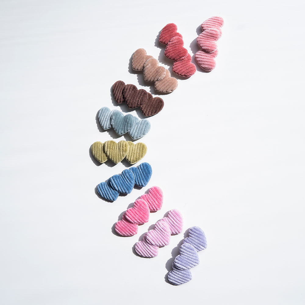 Clip Clap Tre Cuori In Velluto a Coste