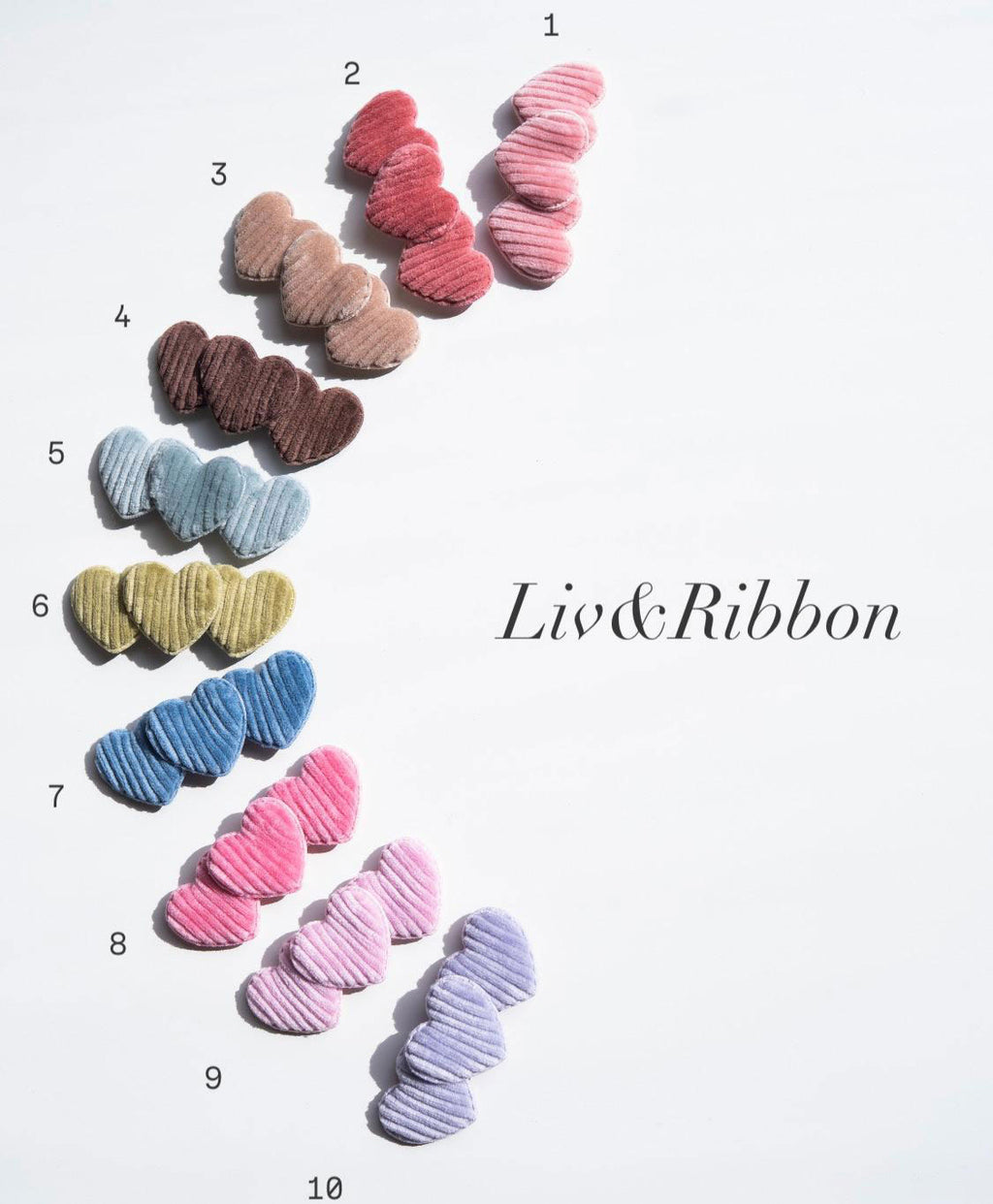 Clip Clap Tre Cuori In Velluto a Coste