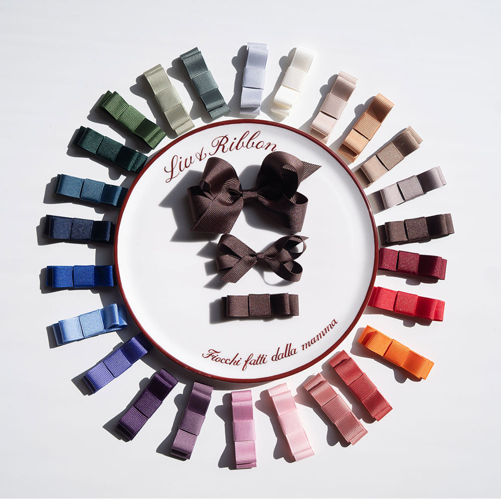 Doppio Fiocco Gros Grain 6 cm Piatto