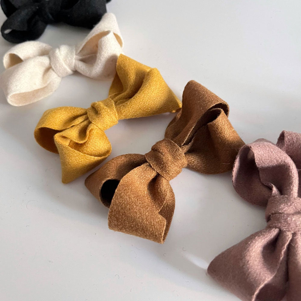 Doppio Fiocco Farfalla di Lana 8 cm