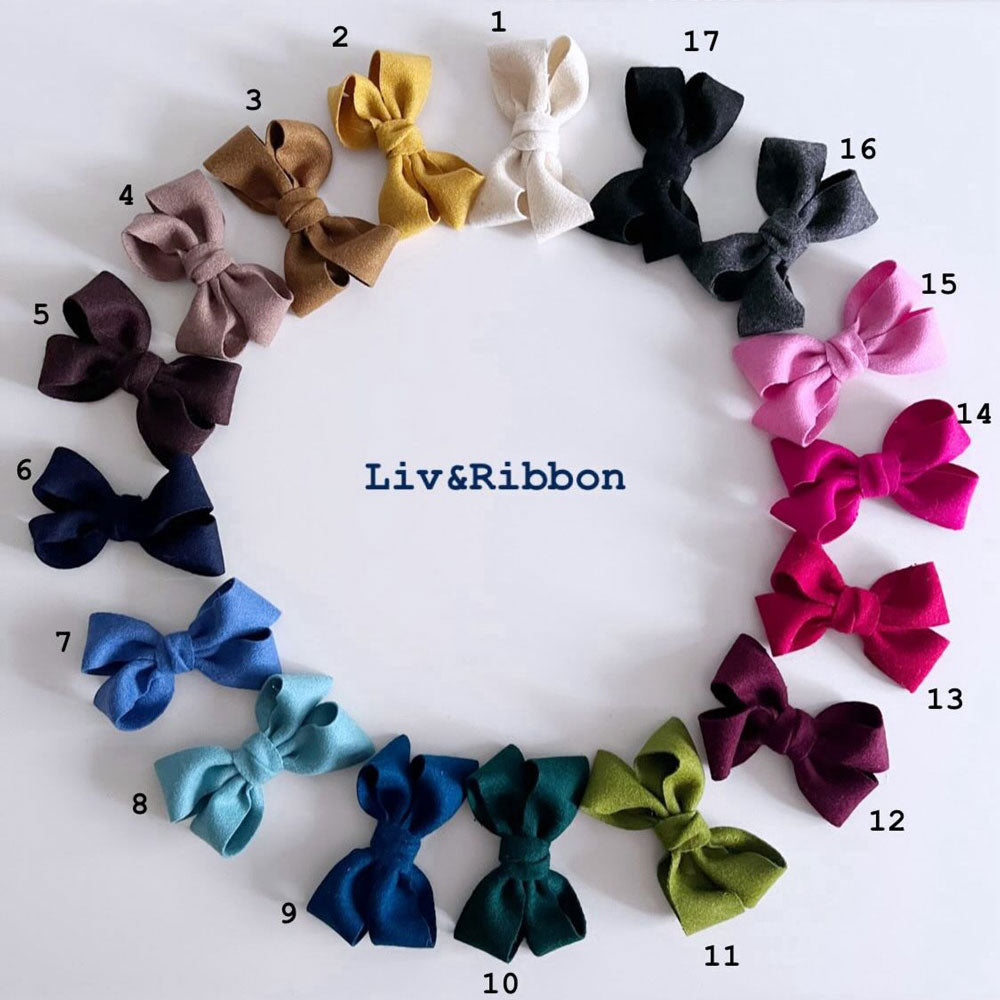 Doppio Fiocco Farfalla di Lana 8 cm