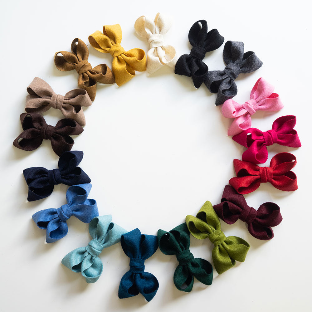 Doppio Fiocco Farfalla di Lana 8 cm