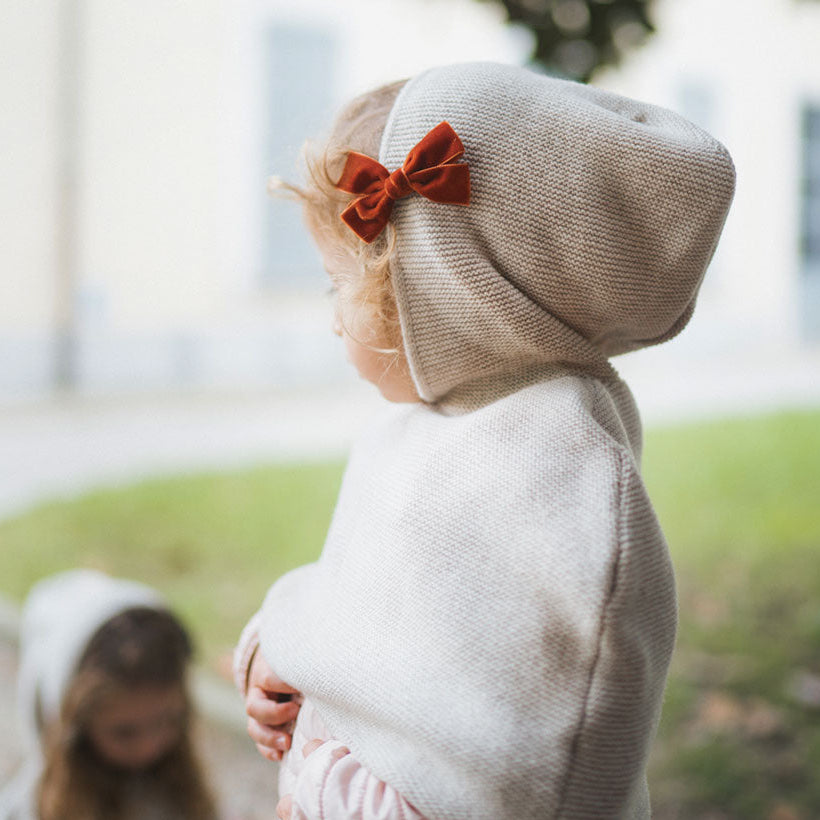 Mantella con Capuccio in Lana Merino