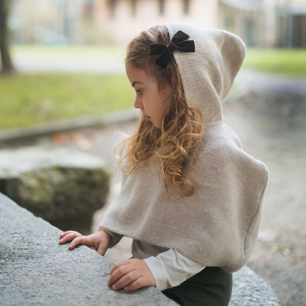 Mantella con Capuccio in Lana Merino
