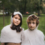 Mantella con Capuccio in Lana Merino