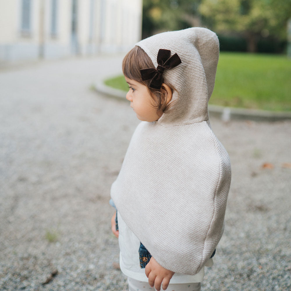 Mantella con Capuccio in Lana Merino